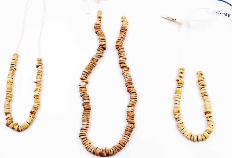 Light Brown beads used as necklaces