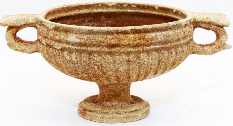 Unique glazed pottery  Kylix