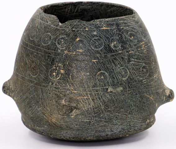 Stone vessel with handles