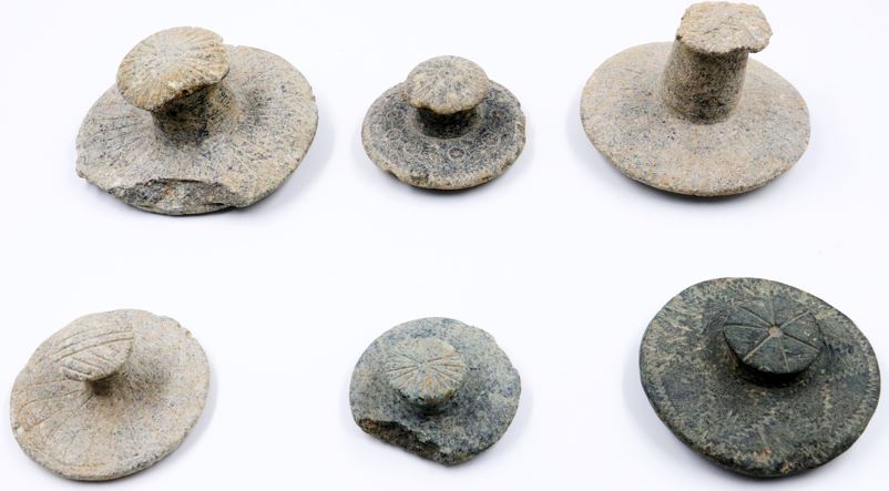 Different stone lids from several burial site